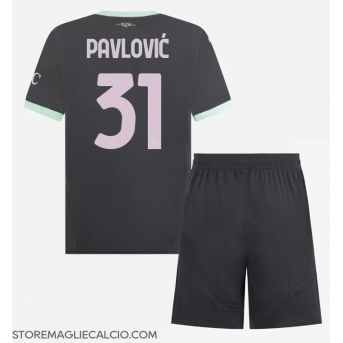 AC Milan Strahinja Pavlovic #31 Maglia Gara Terza Repliche 2024-25 Bambino Maniche Corte